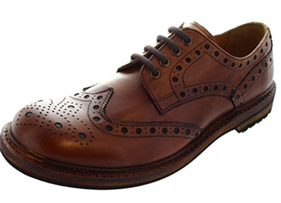 Catesby Leather Brogues With Commando Sole- Rich Brown